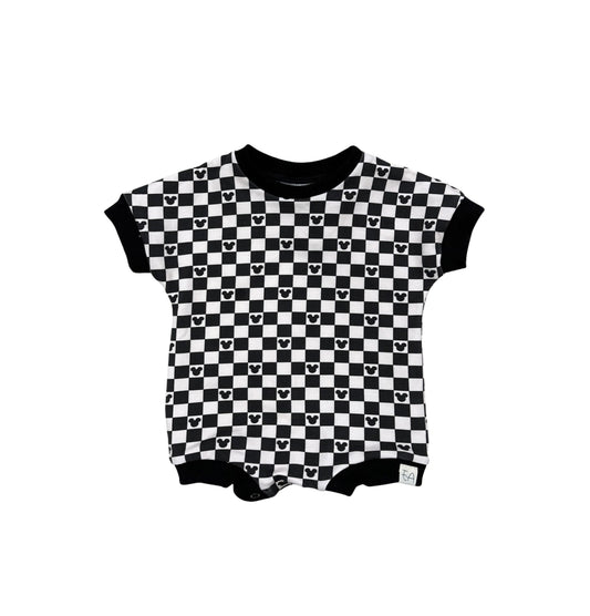 Checkered Mickey Bubble Romper