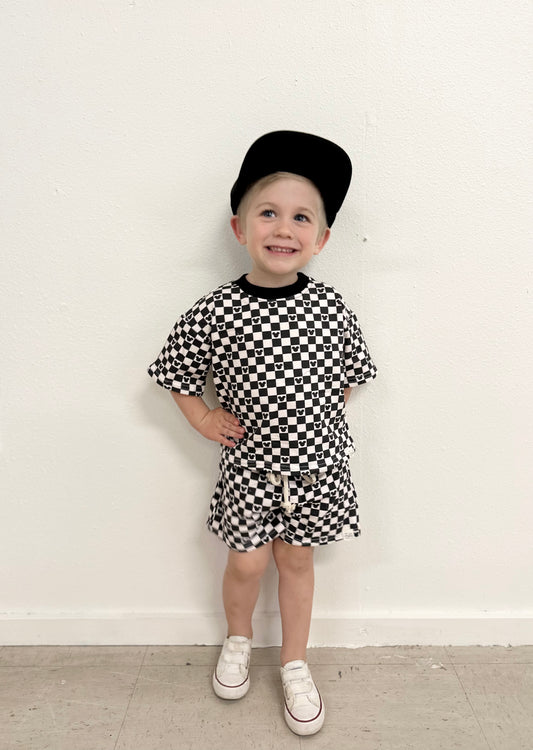 Checkered Mickey Two Piece Set