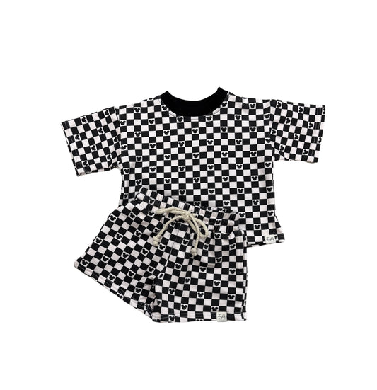 Checkered Mickey Two Piece Set